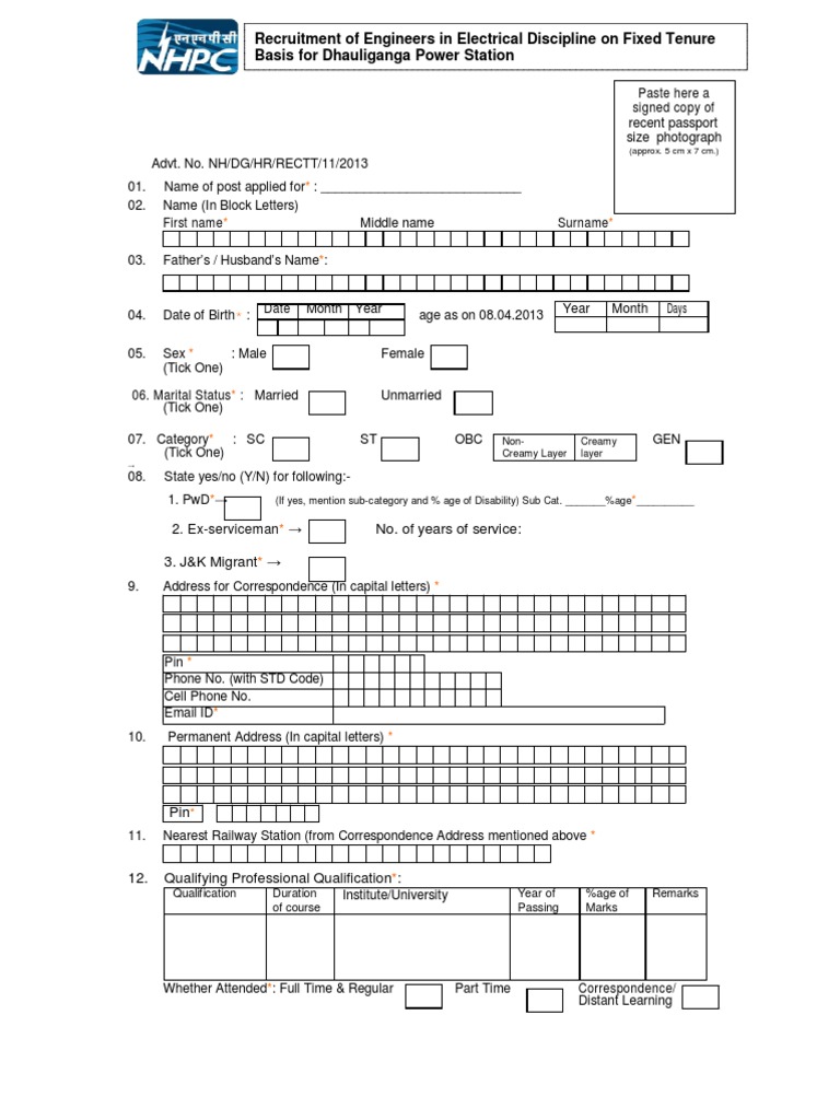 Engineer Recruitment for Dhauliganga | PDF