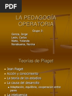 Jean Piaget y La Pedagogía Operatoria