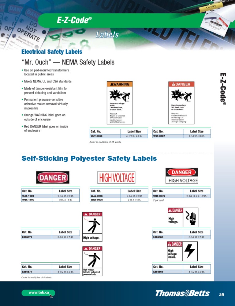 Electrical Safety Label Solutions | PDF