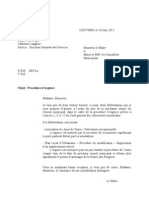 Lettre procédure d'urgence