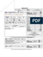 Duplicate Electricity Bill