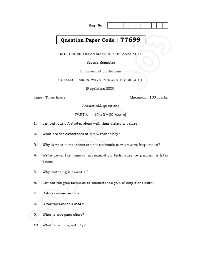 Mic Question Paper | PDF