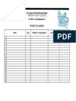 Youth Formation Attendance Sheet