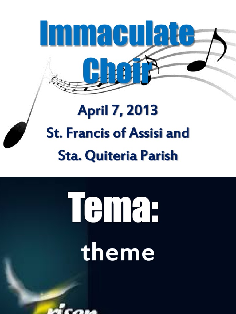 Power Point For Regular Sunday Mass (In Tagalog) April 7, 2013 | PDF