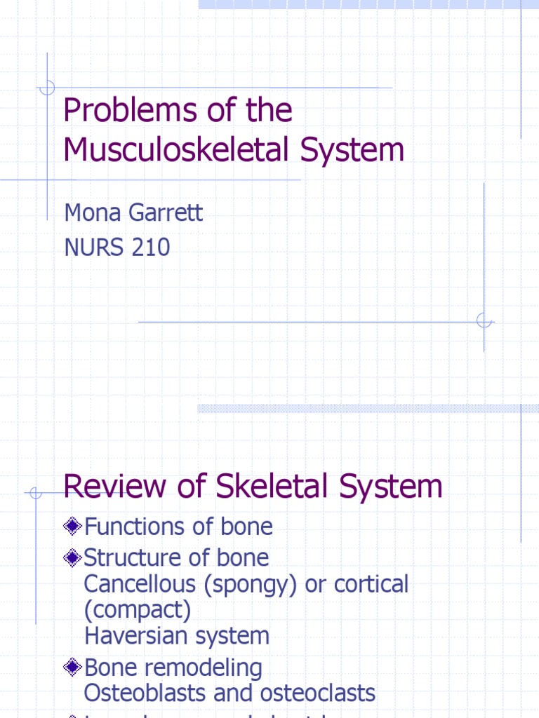 Musculoskeletal System Disorders Overview | PDF | Osteoporosis | Bone