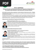 Nota imprensa cabeças de lista junta