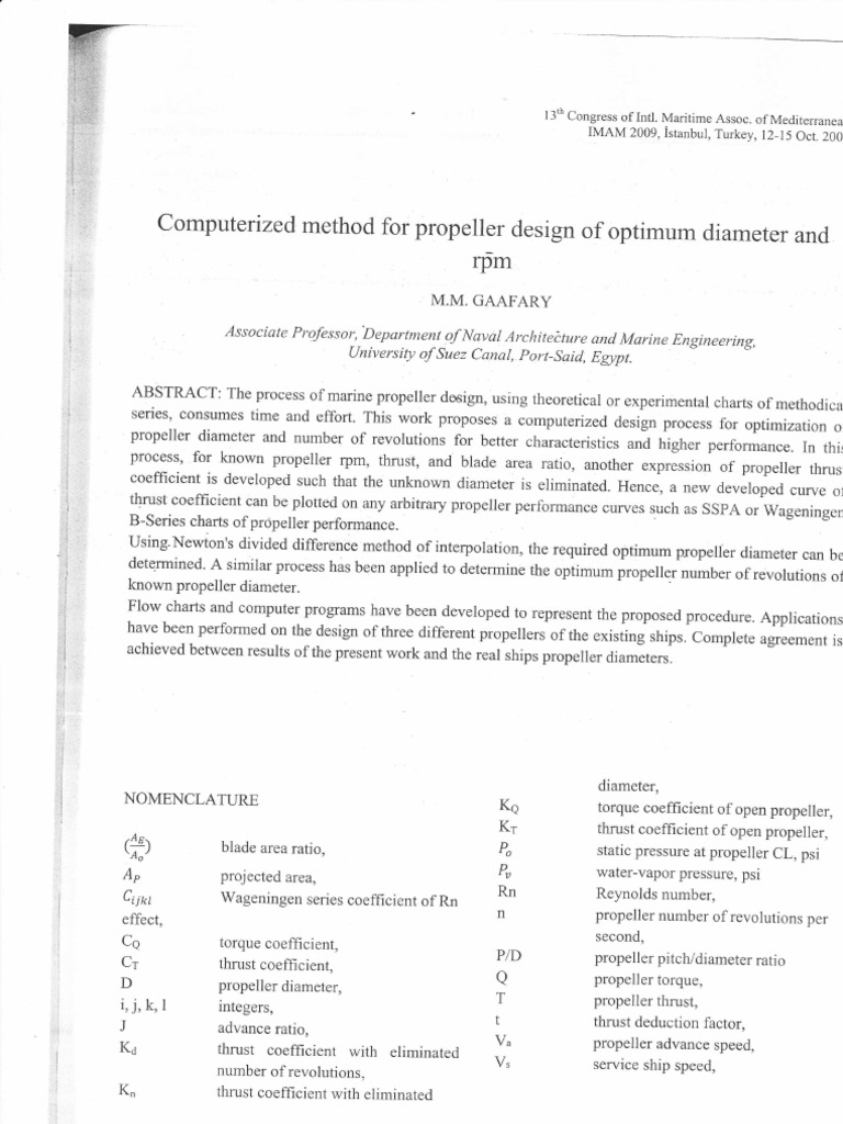 Computerized Method For Design of Propeller Blade | PDF | Propeller ...