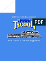 Sid Meier's Railroad Tycoon User Manual & Technical Supplement