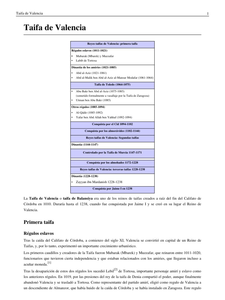 Taifa de Valencia PDF PDF Agitación