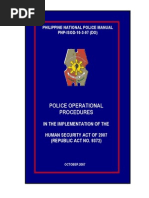 Police Operational Procedures: Philippine National Police Manual PNP-ISOD-10-3-07 (DO)