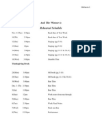 and the winner is rehearsal schedule