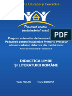 Didactica Limbii Romane - Pedagogia Invatamantului Primar Si Prescolar - Molan