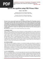 Speech Recognition Using FIR Wiener Filter