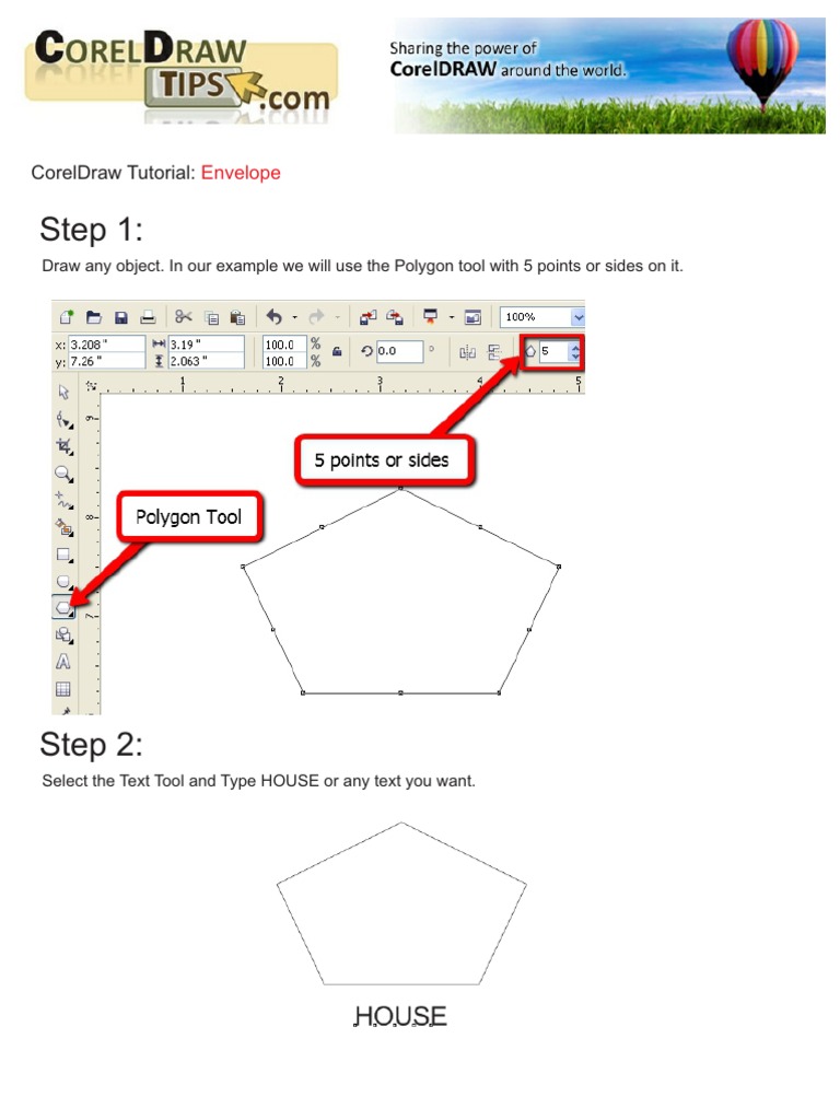 Using the Envelope Tool in CorelDraw | PDF | Career & Growth | Computers