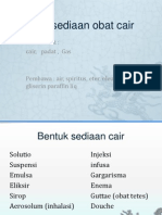 Bentuk Sediaan Obat Cair