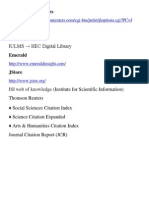 IULMS HEC Digital Library: ISI Thomson Reuters