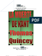 Thomas de Quincey - La Muerte de Kant