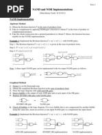 NAND NOR Implementation