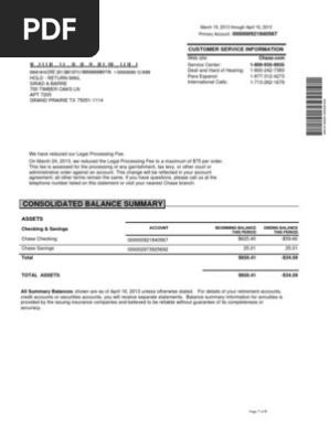 7 Chase Bank Statement Templates Free Premium Templates