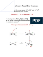 Substitution in Square Planar Complexes