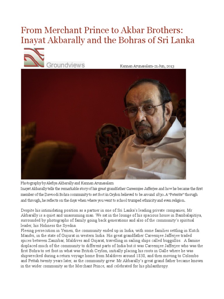 Akbarally Family: Legacy in Sri Lanka | PDF | Islamic Branches | Shia Islam