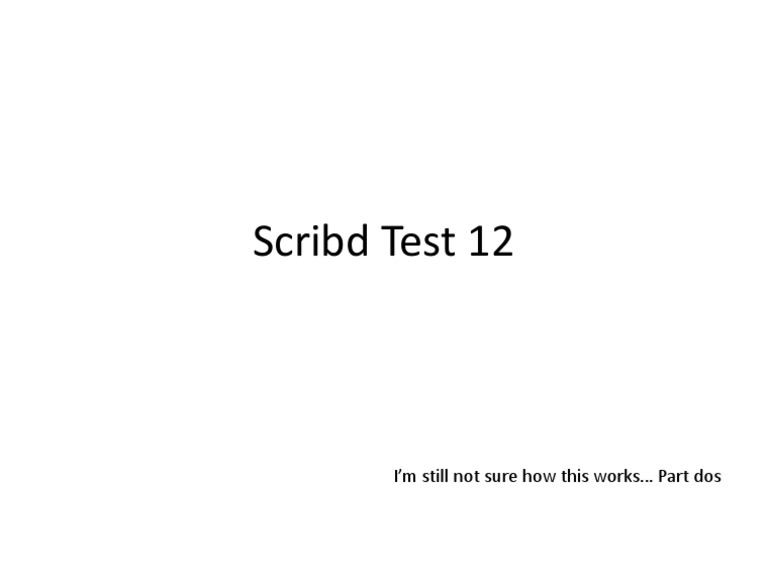 Scribd Test 12 | PDF
