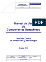 Manual transfusión componentes sanguíneos