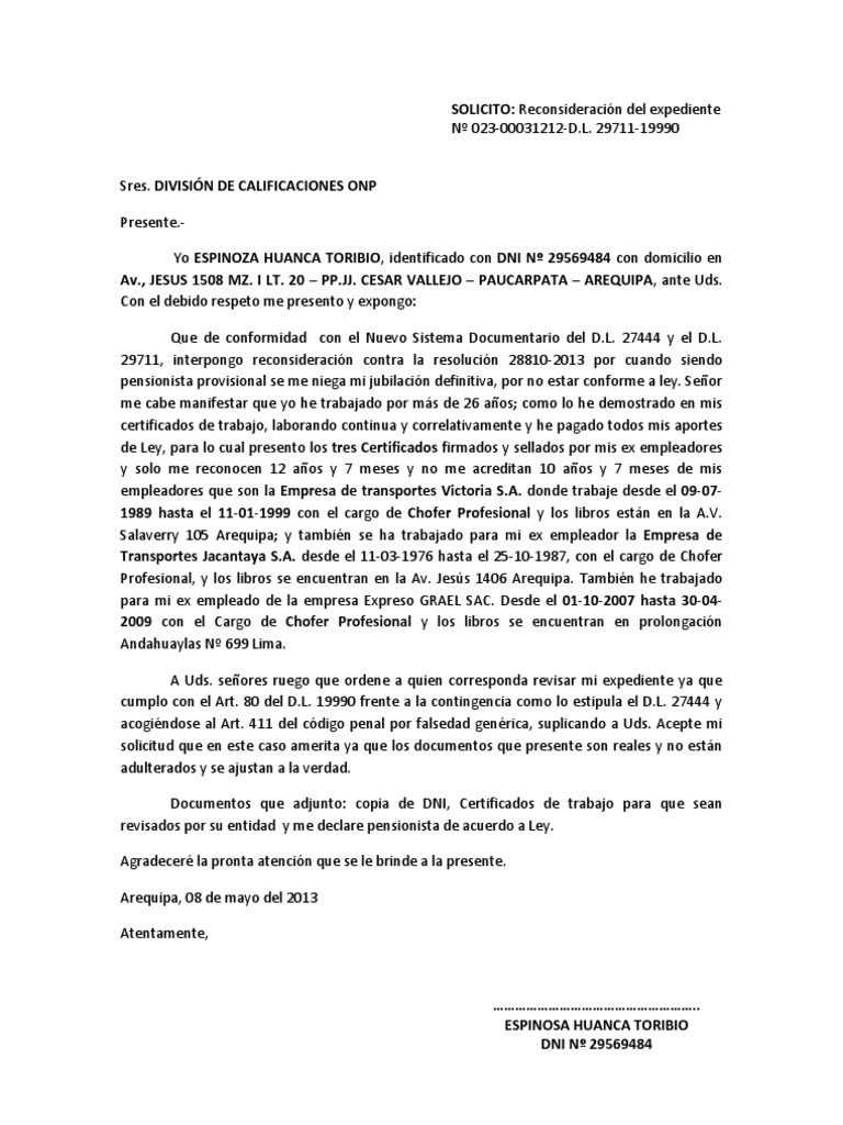 SOLICITO Señor Toribio | PDF