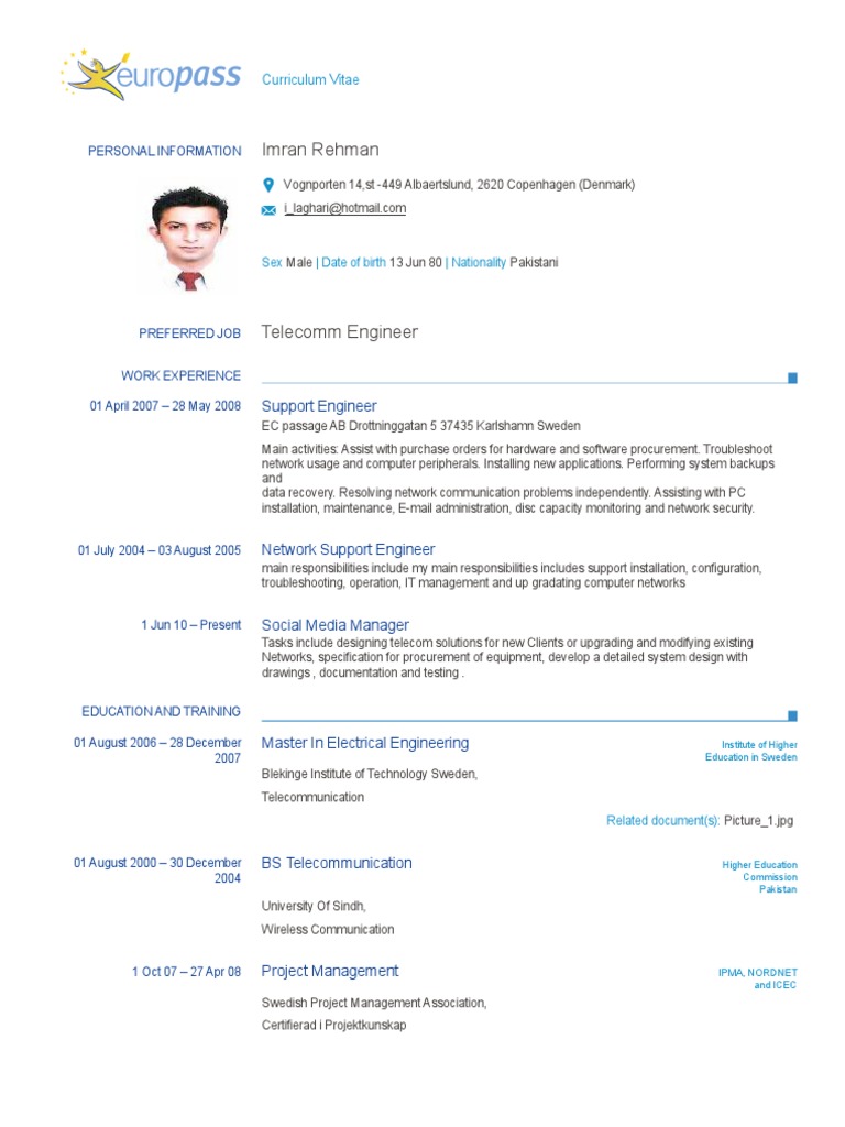 How to write a cv examples image