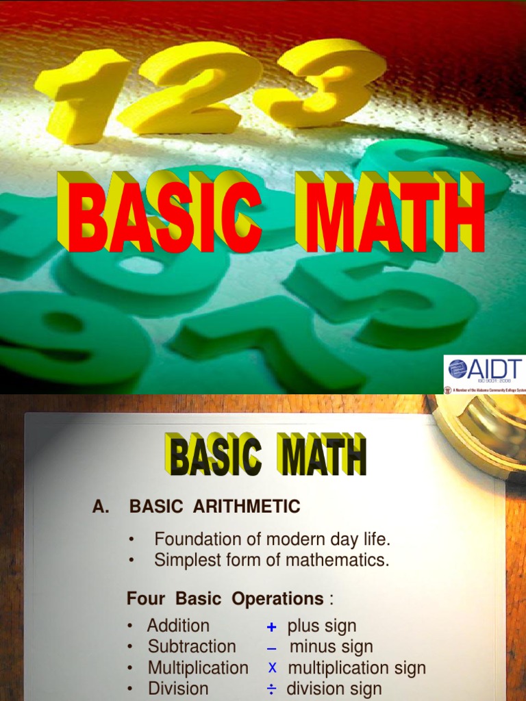 Math Powerpoint | PDF | Fraction (Mathematics) | Division (Mathematics)