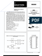 MC 6850 Motorola Monolithic IC Datasheet