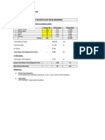 Cold Water Flow Rate Calculation