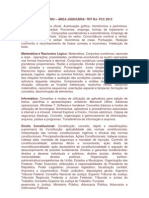 ANALISTA JUDICIÁRIO trt RJ