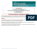 Femoroacetabular Impingement Fai-Orthoinfo - Aaos