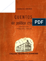 Emilio Rodríguez Demorizi (Cuentos de Política Criolla - 1963) Republica Dominicana 1977