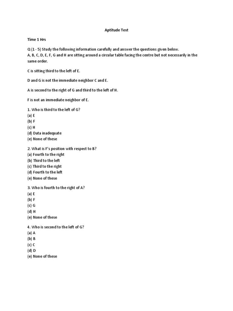 Apptitude Test Apptitude Test | PDF | Speed | Business