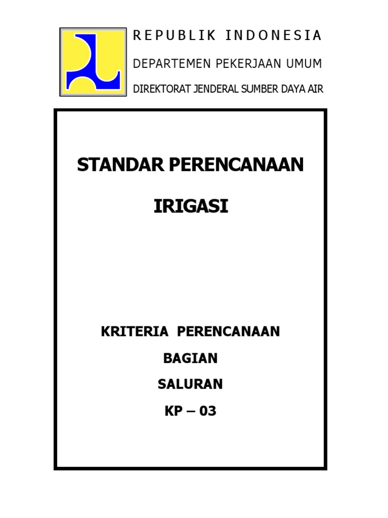 Standar Perencanaan Drainase Saluran