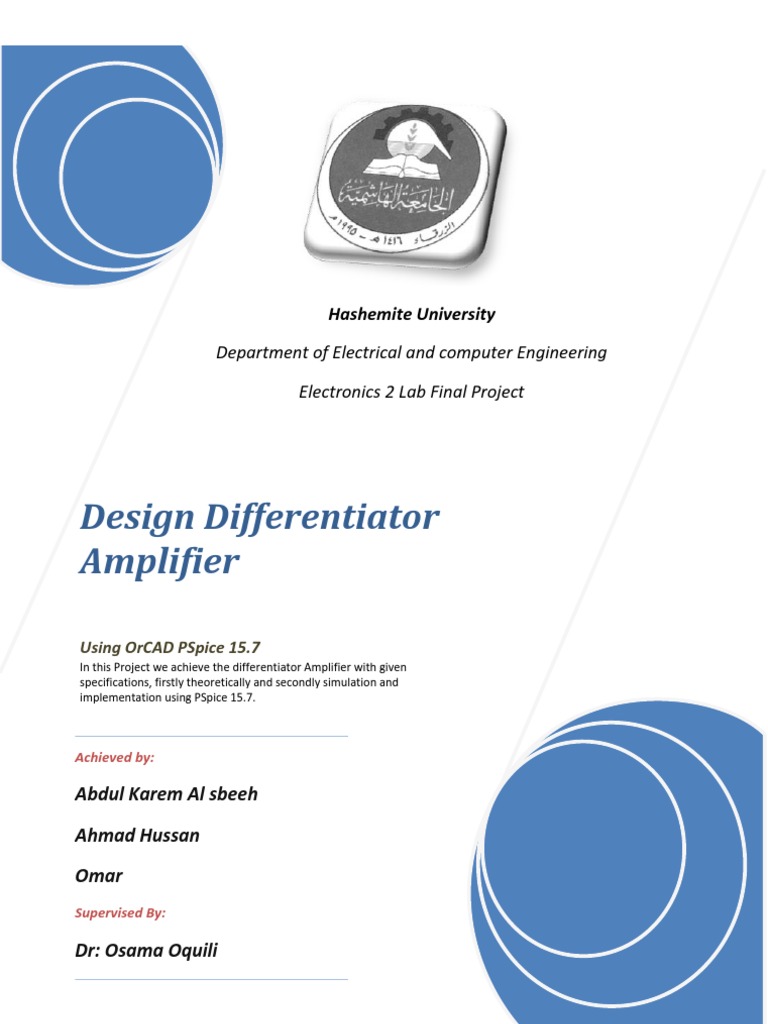 Design Differentiator Amplifier | PDF | Operational Amplifier | Amplifier