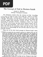 The concept of God in Deutero Isaiah