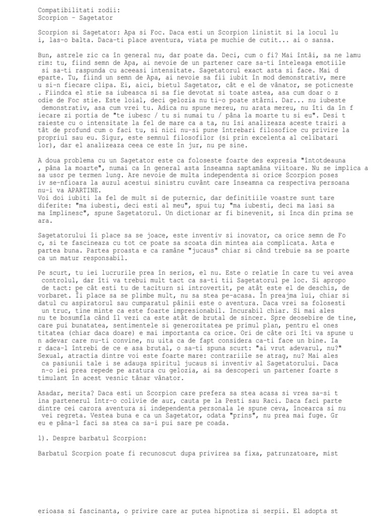 Femeia varsator se potriveste cu barbatul scorpion