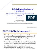 The brief introduction to matlab