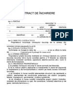 Contract de Inchiriere