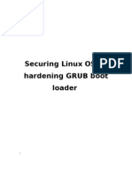 Securing Linux by Hardening the Grub Boot Loader