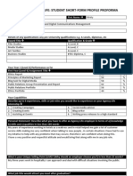 5P5Z0065 Agency Life: Student Short-Form Profile Proforma
