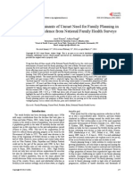 Trends and Determinants of Unmet Need For Family Planning in Bihar (India) : Evidence From National Family Health Surveys