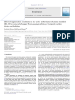 Effect of Regeneration Conditions On The Cyclic Performance of Amine-Modified SBA-15 For Removal of Copper From Aqueous Solutions: Composite Surface Design Methodology