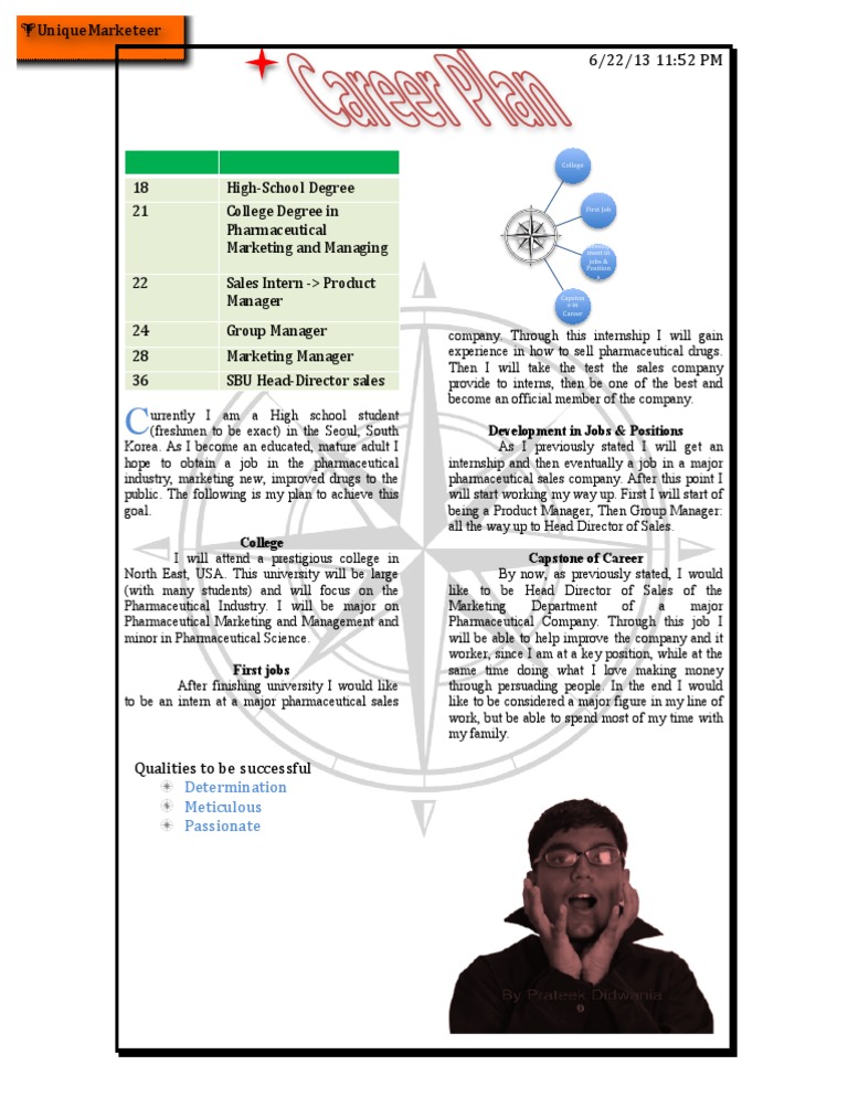 Prateek Didwania's Career Plan | PDF | Career & Growth | Business