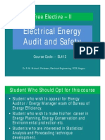 Electrical Energy Audit and Safety