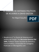 El Análisis de Sistemas Políticos de Acuerdo A Easton