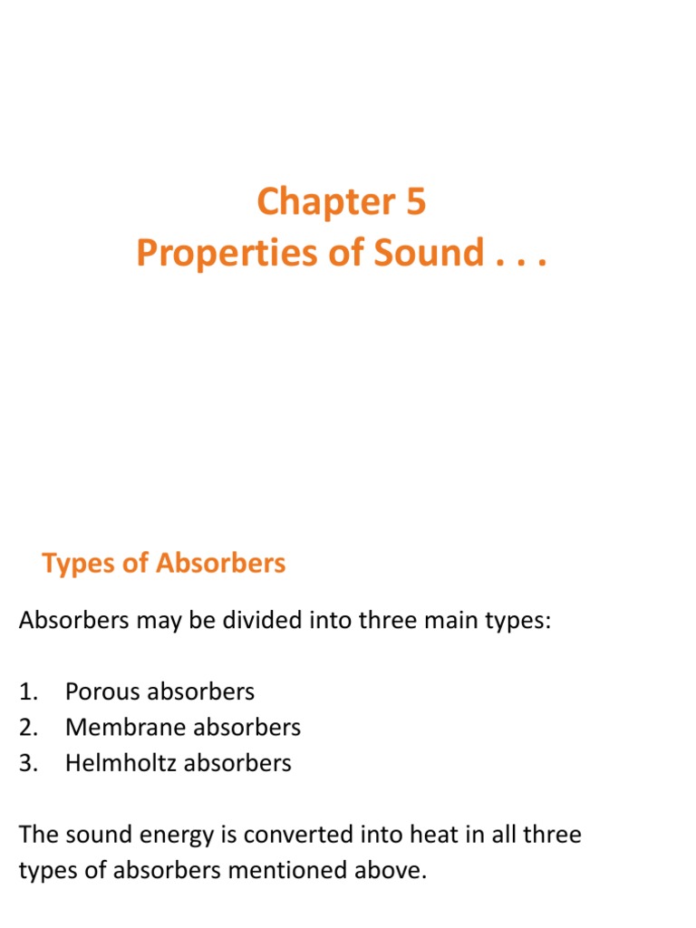 Types of Sound Absorbers Explained | PDF | Resonance | Sound